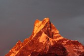 Sunset over Machhapuchhre (Mt. Fishtail)